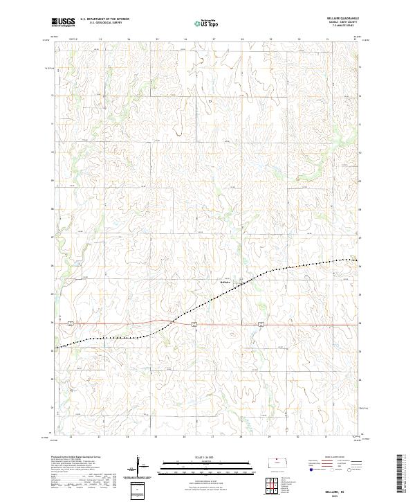 US Topo 7.5-minute map for Bellaire KS