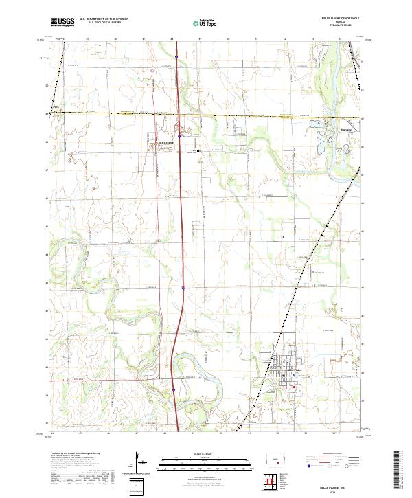 US Topo 7.5-minute map for Belle Plaine KS