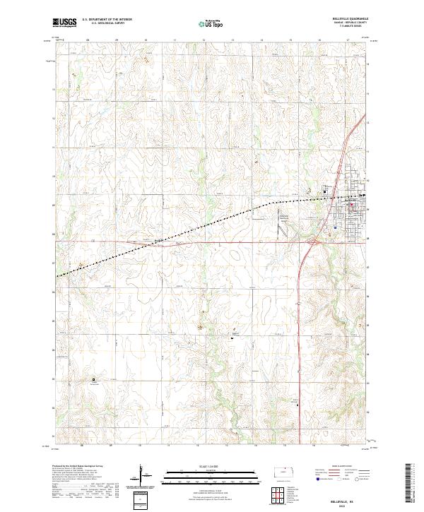 US Topo 7.5-minute map for Belleville KS