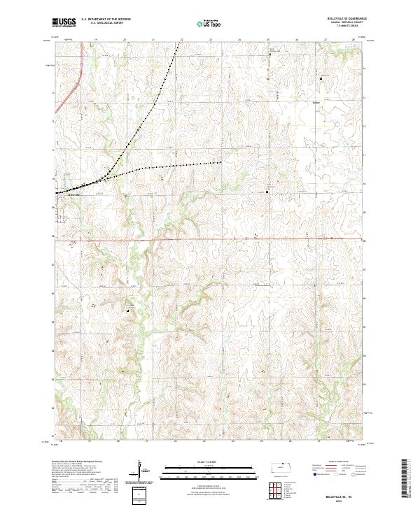 US Topo 7.5-minute map for Belleville SE KS