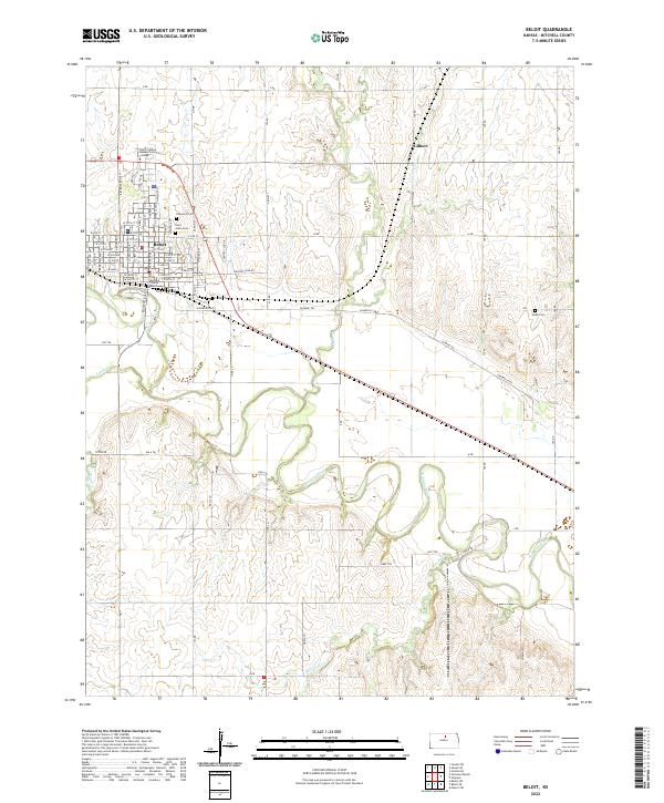 US Topo 7.5-minute map for Beloit KS