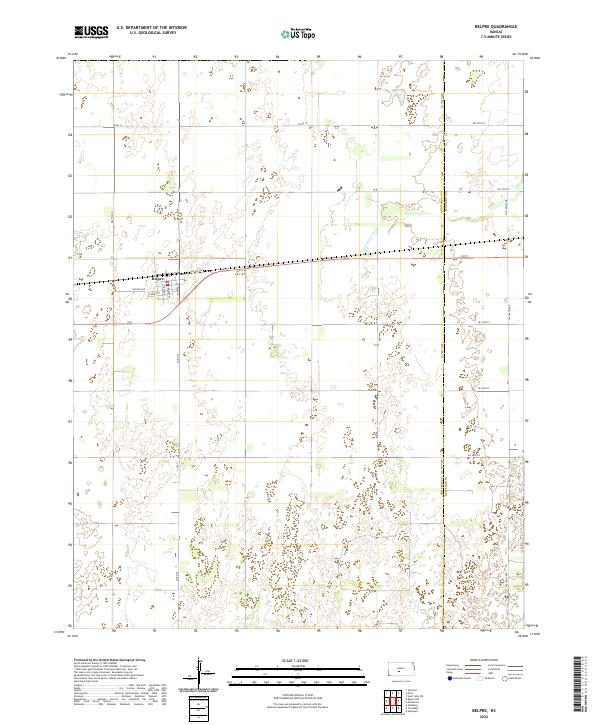 US Topo 7.5-minute map for Belpre KS