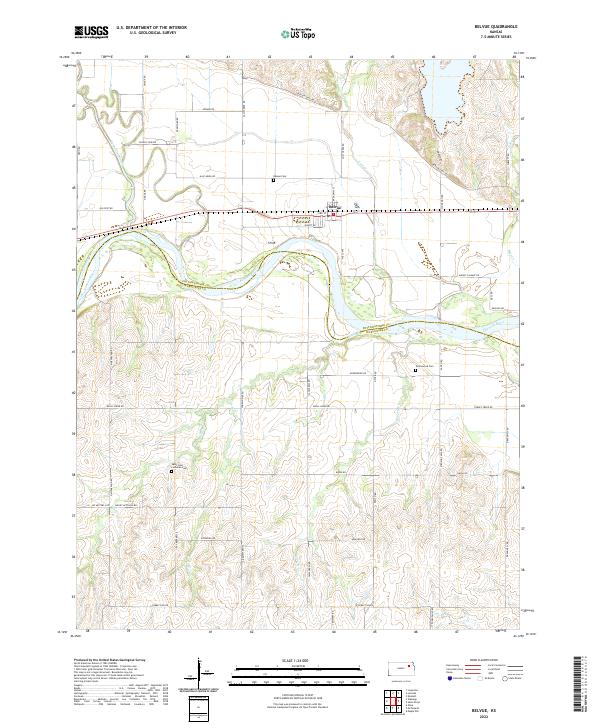 US Topo 7.5-minute map for Belvue KS