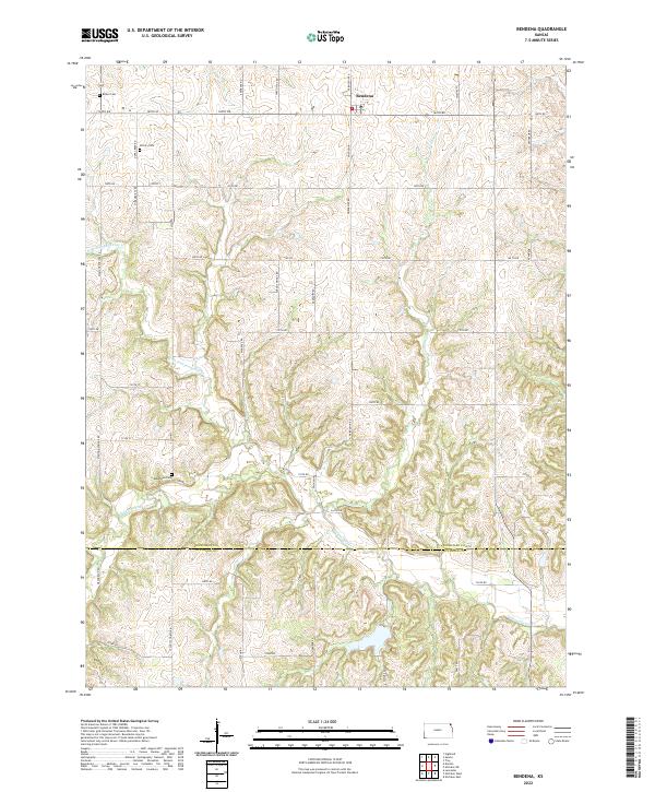 US Topo 7.5-minute map for Bendena KS