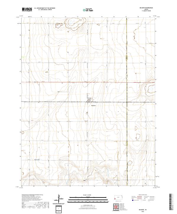 US Topo 7.5-minute map for Big Bow KS