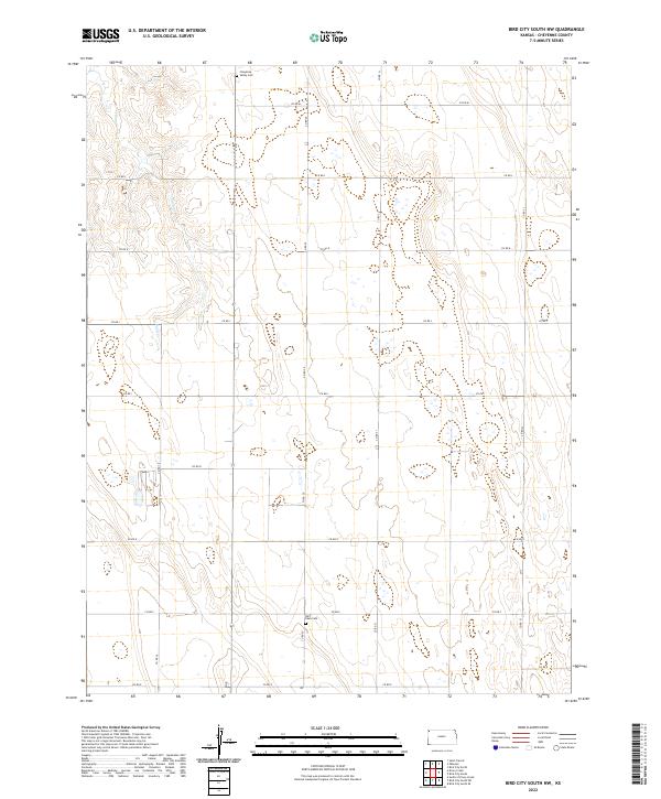 US Topo 7.5-minute map for Bird City South NW KS