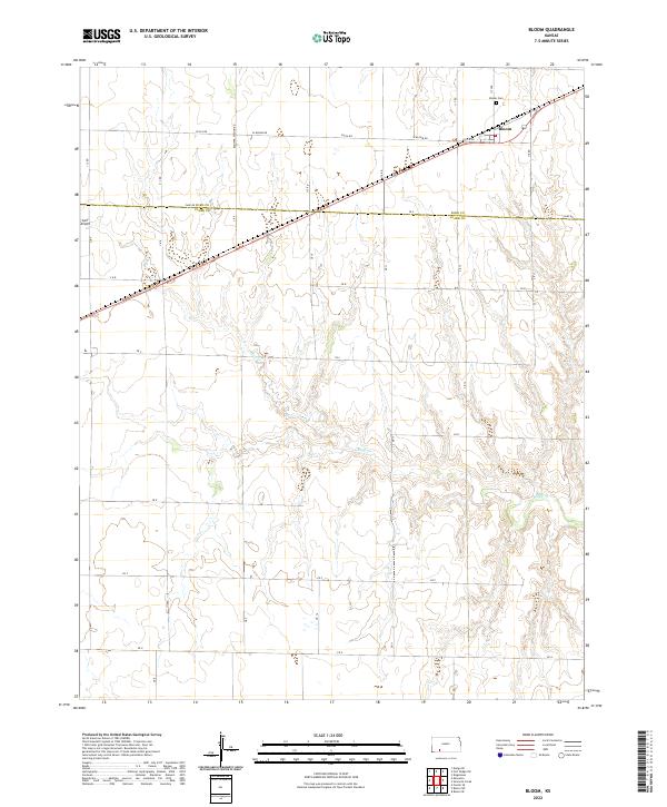 US Topo 7.5-minute map for Bloom KS