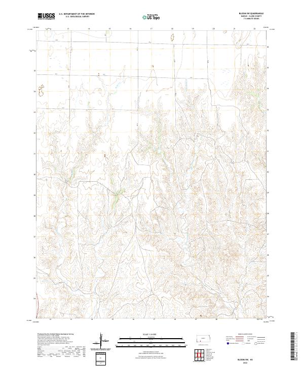 US Topo 7.5-minute map for Bloom SW KS