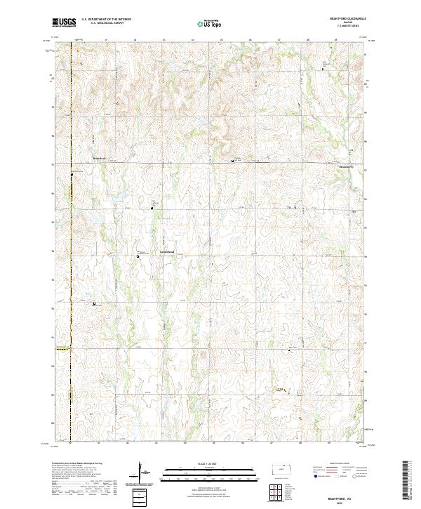 US Topo 7.5-minute map for Brantford KS