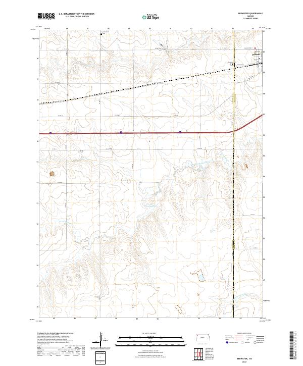 US Topo 7.5-minute map for Brewster KS