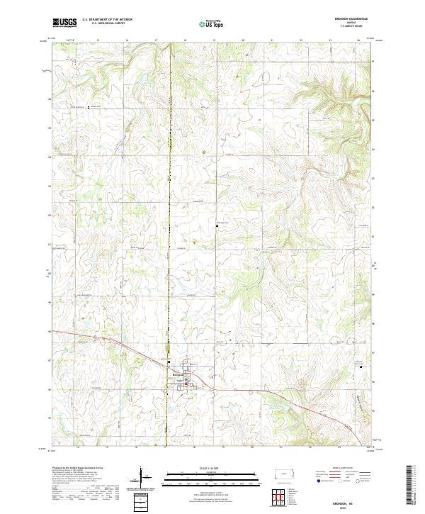 US Topo 7.5-minute map for Bronson KS