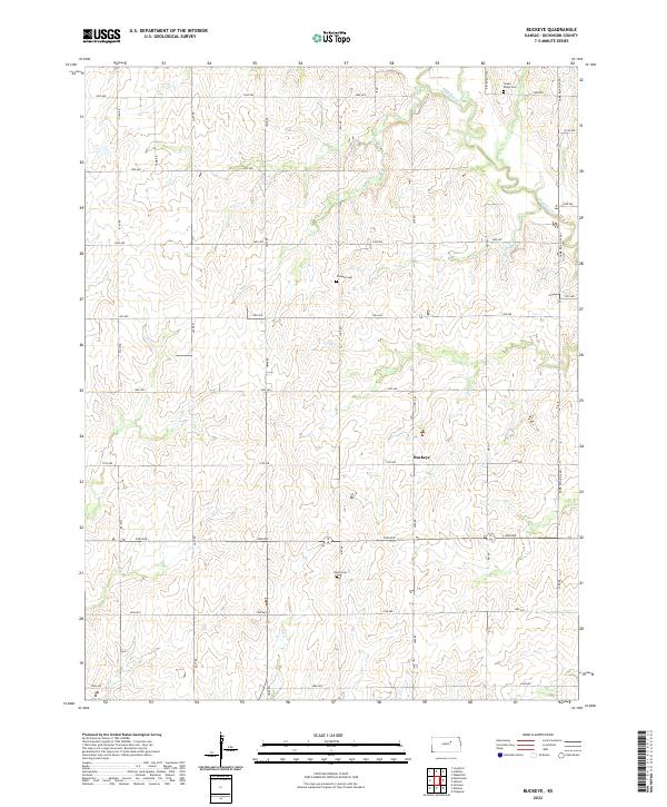 US Topo 7.5-minute map for Buckeye KS