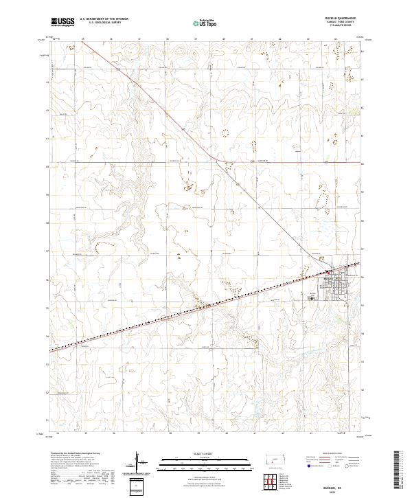 US Topo 7.5-minute map for Bucklin KS