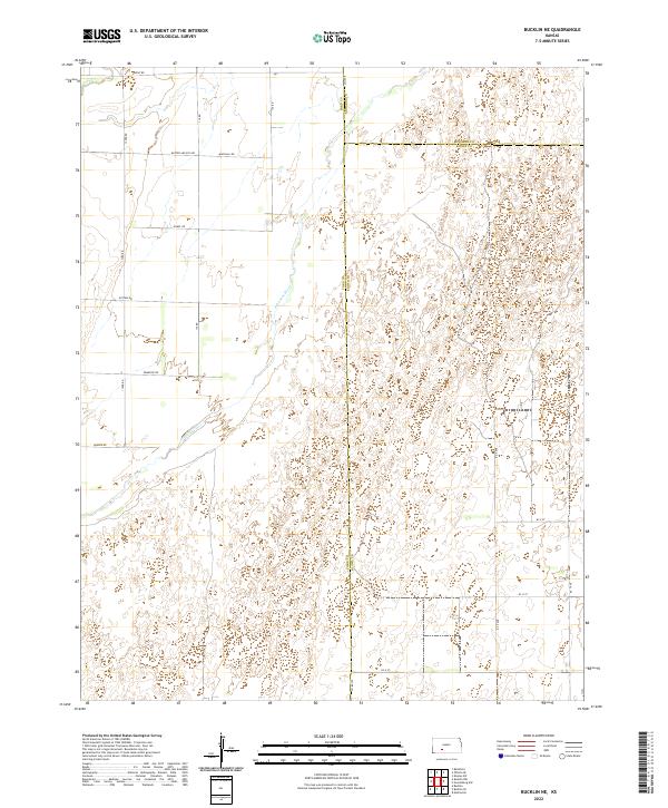 US Topo 7.5-minute map for Bucklin NE KS