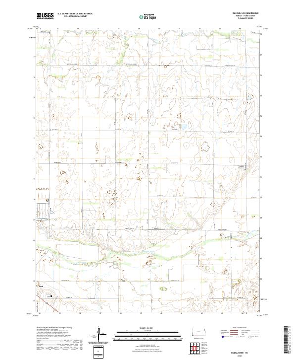 US Topo 7.5-minute map for Bucklin NW KS