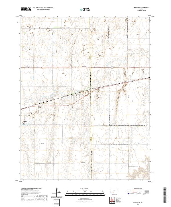 US Topo 7.5-minute map for Bucklin SE KS