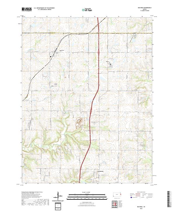 US Topo 7.5-minute map for Bucyrus KS