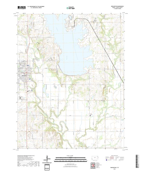 US Topo 7.5-minute map for Burlington KS