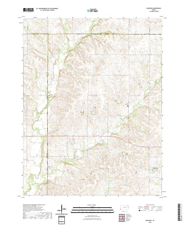 US Topo 7.5-minute map for Bushong KS