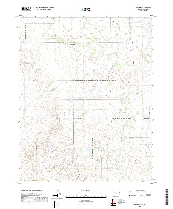 US Topo 7.5-minute map for Buttermilk KSOK