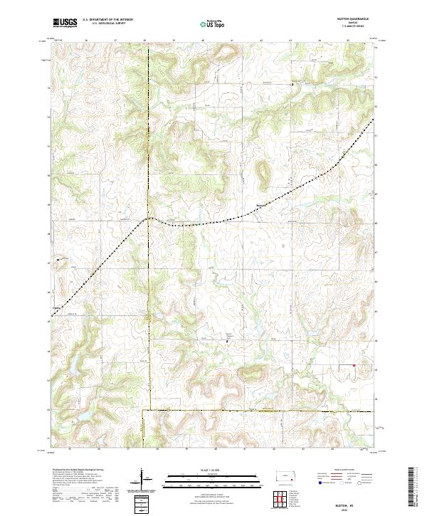 US Topo 7.5-minute map for Buxton KS