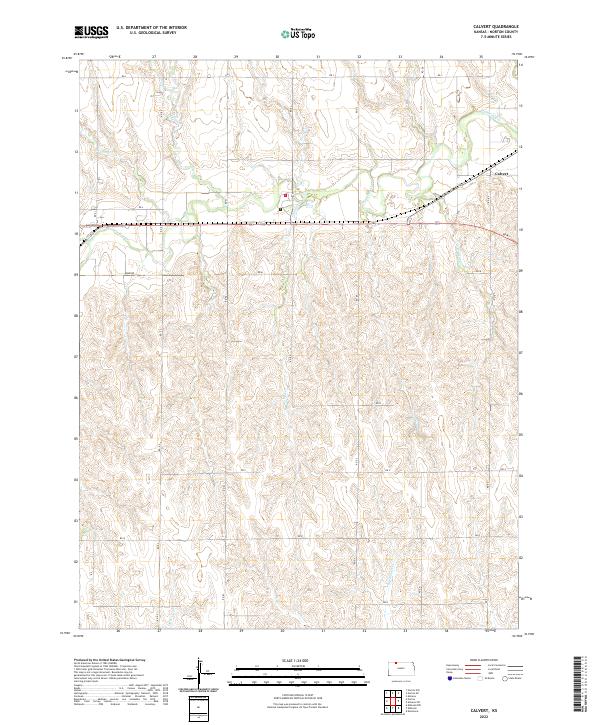 US Topo 7.5-minute map for Calvert KS