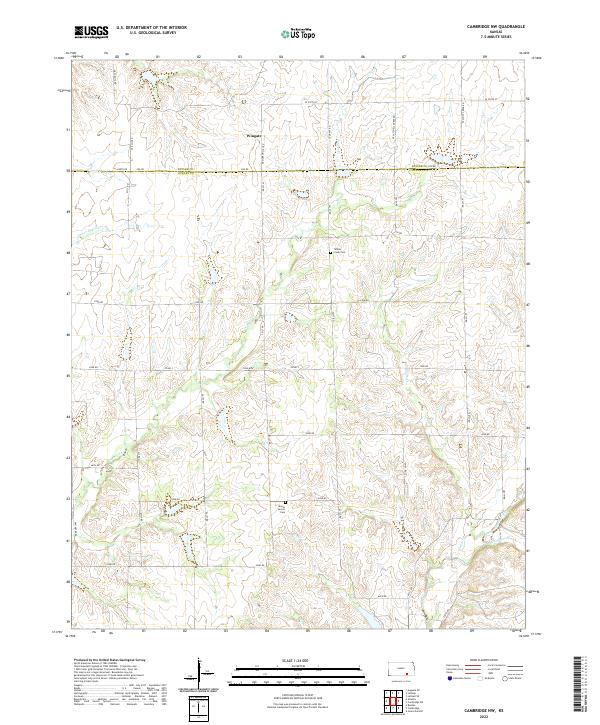 US Topo 7.5-minute map for Cambridge NW KS