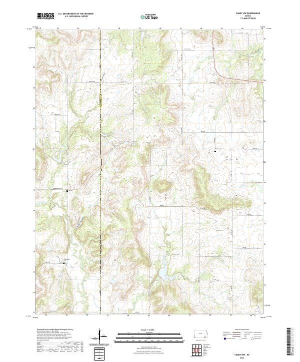 US Topo 7.5-minute map for Caney NW KS