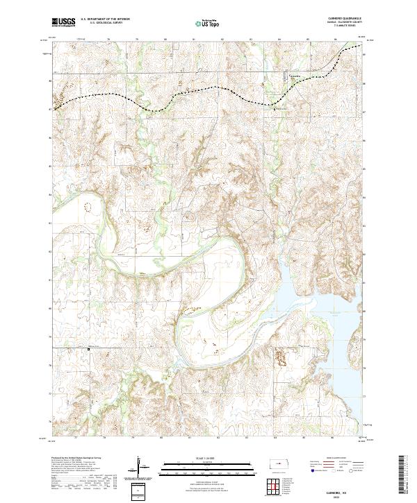 US Topo 7.5-minute map for Carneiro KS