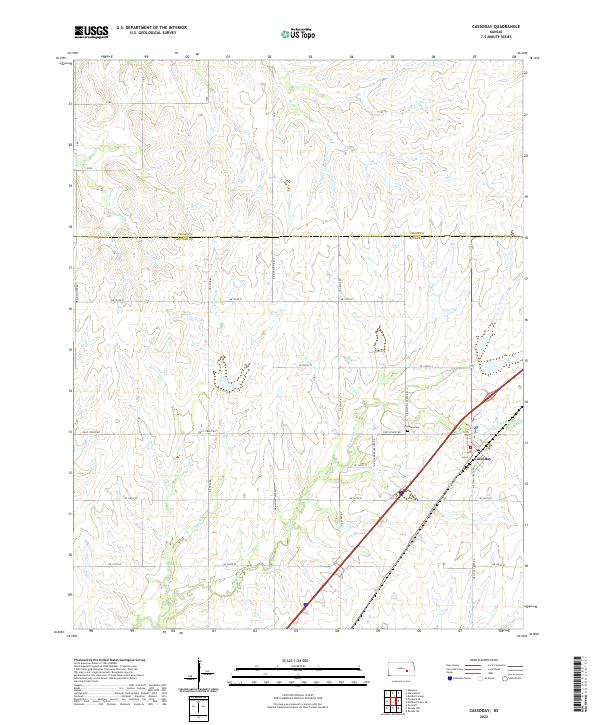 US Topo 7.5-minute map for Cassoday KS