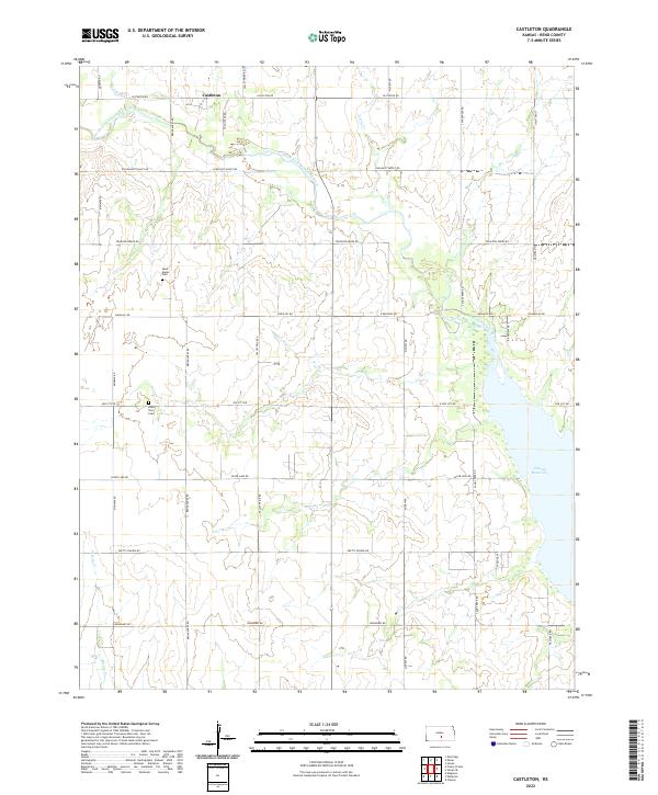 US Topo 7.5-minute map for Castleton KS