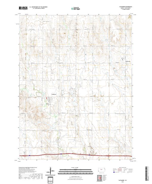 US Topo 7.5-minute map for Catharine KS