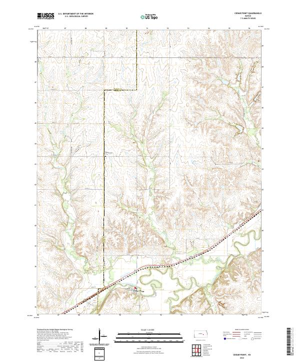 US Topo 7.5-minute map for Cedar Point KS