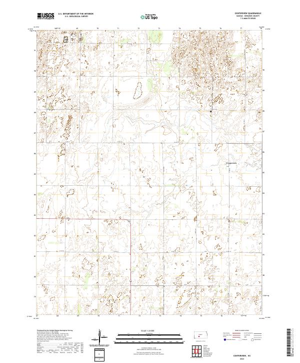 US Topo 7.5-minute map for Centerview KS