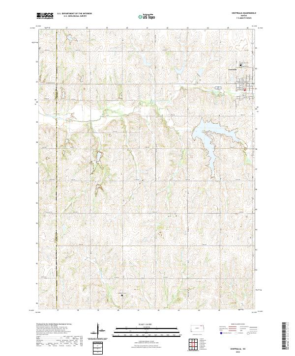 US Topo 7.5-minute map for Centralia KS