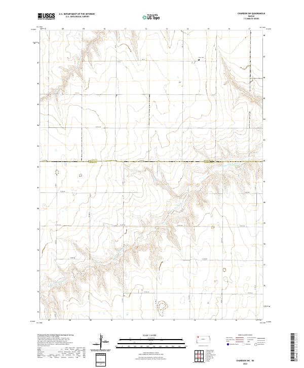 US Topo 7.5-minute map for Chardon SW KS