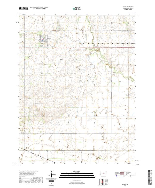 US Topo 7.5-minute map for Chase KS