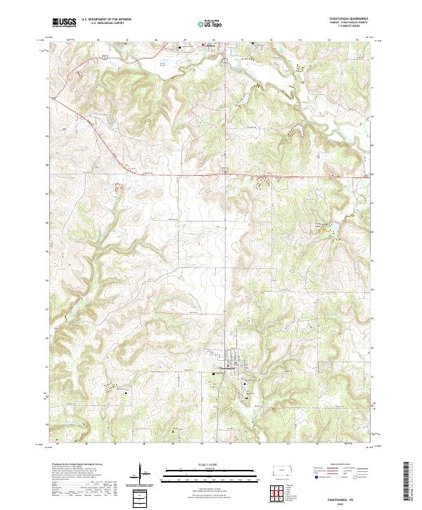 US Topo 7.5-minute map for Chautauqua KS