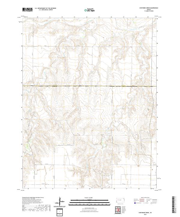 US Topo 7.5-minute map for Cheyenne Creek KS