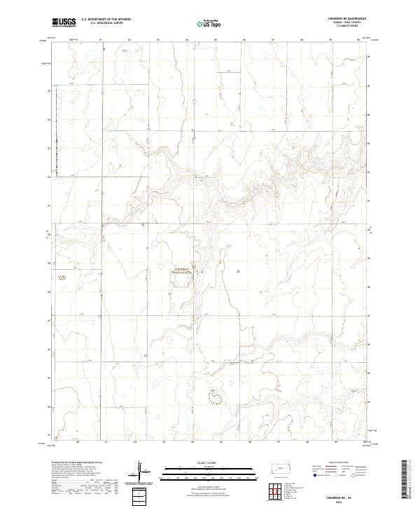 US Topo 7.5-minute map for Cimarron NE KS