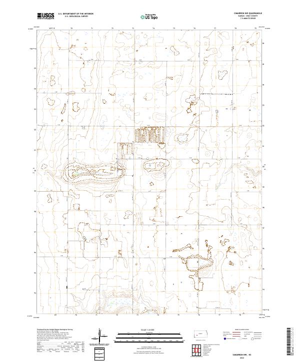 US Topo 7.5-minute map for Cimarron NW KS