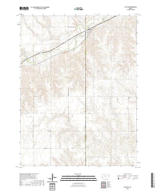 US Topo 7.5-minute map for Clayton KS