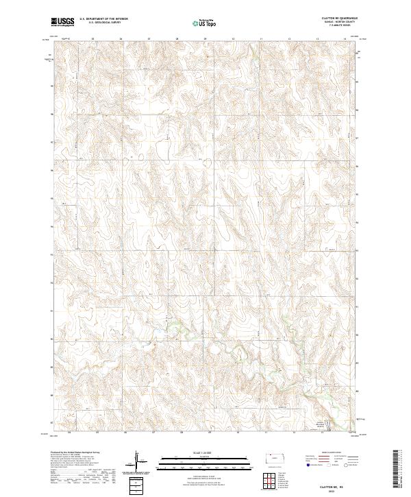 US Topo 7.5-minute map for Clayton NE KS