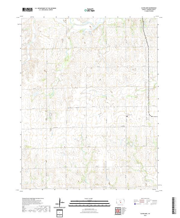 US Topo 7.5-minute map for Cleveland KS