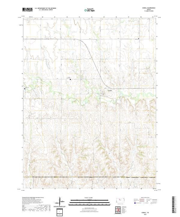 US Topo 7.5-minute map for Codell KS