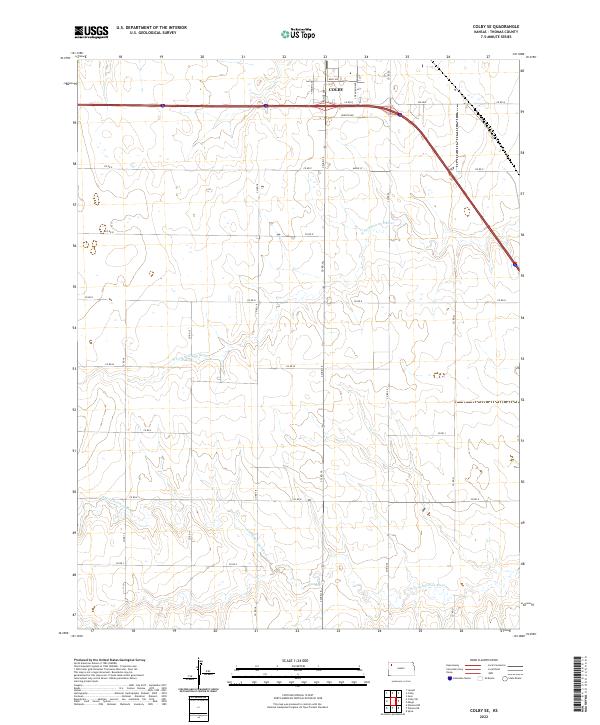 US Topo 7.5-minute map for Colby SE KS