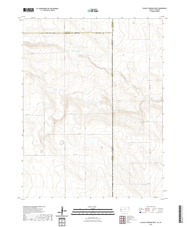 US Topo 7.5-minute map for Colony Township West KSCO