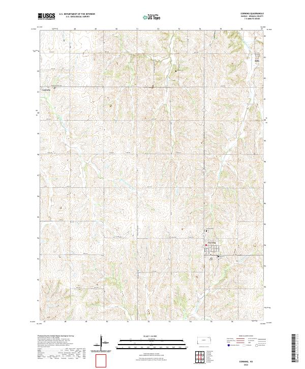 US Topo 7.5-minute map for Corning KS