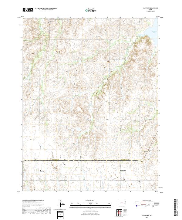 US Topo 7.5-minute map for Crawford KS