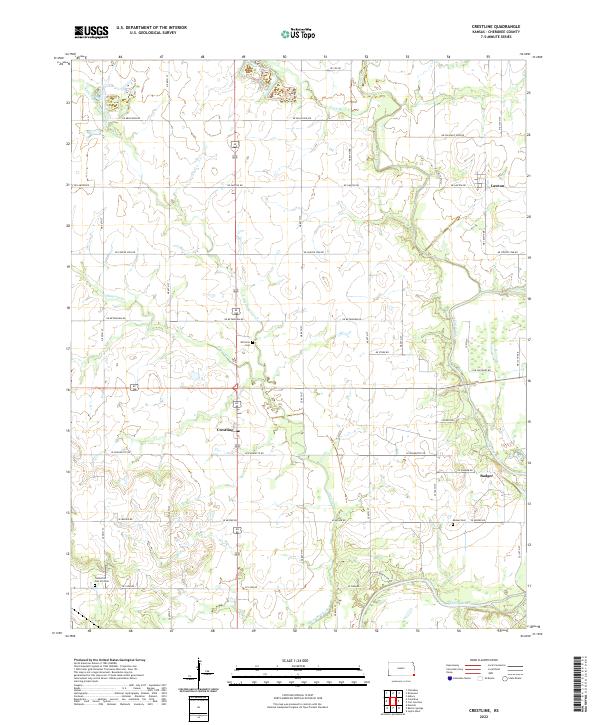 US Topo 7.5-minute map for Crestline KS